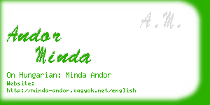 andor minda business card